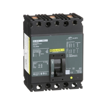 FAL34020G - Square D Feed-Thru 480V 20A 3 pole circuit breaker 18kA@480V - Essential Electric Supply