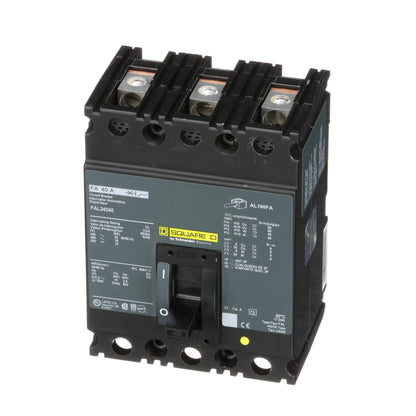 Square D FAL34040 Circuit Breaker | 480V 40A 3P 18kA@480V Feed-Thru FAL Series