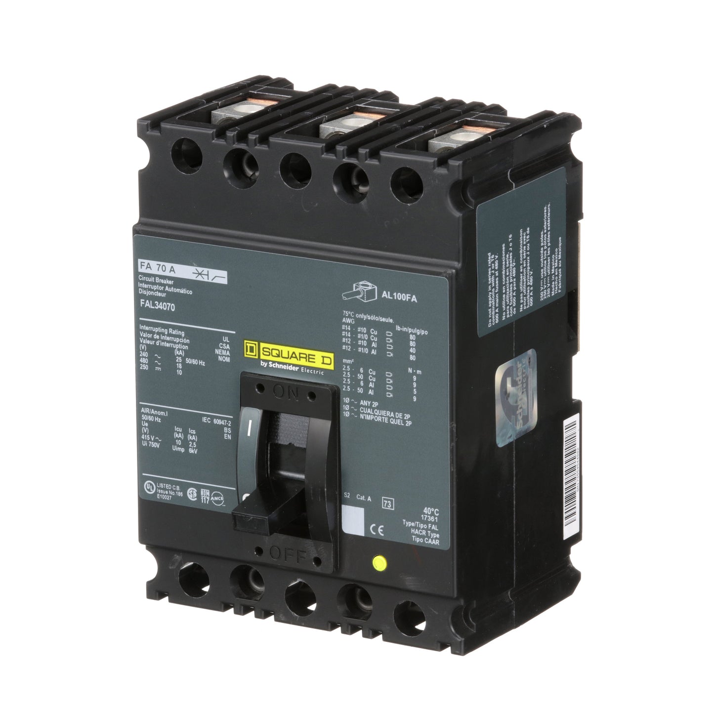 Square D FAL34070 Circuit Breaker | FAL Series FAL 480V 70A