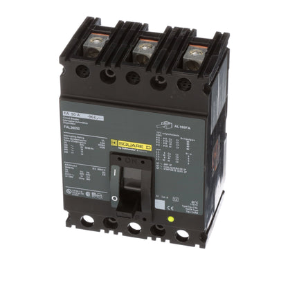 Square D FAL36050 Circuit Breaker | 600V 50A 3P 18kA@480V Feed-Thru FAL Series