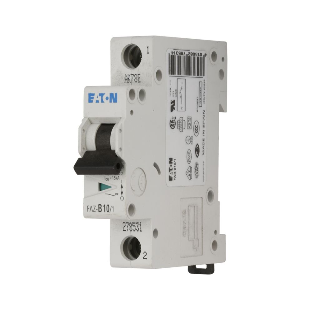 Eaton FAZ-K0.5/1 Circuit Breaker | 480V 0.5A 1P 10kA@277/480V Feed-Thru FAZ Series