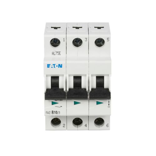 Eaton FAZ-B16/3 Circuit Breaker | 480V 16A 3P 10kA@277/480V Feed-Thru FAZ Series