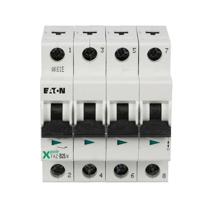 Eaton FAZ-C32/4 Circuit Breaker | 480V 32A 4P 10kA@277/480V Feed-Thru FAZ Series