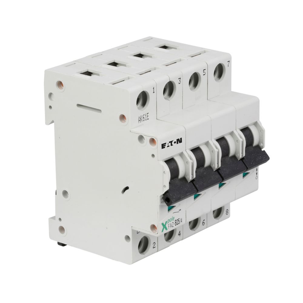 Eaton FAZ-C32/4 Circuit Breaker | 480V 32A 4P 10kA@277/480V Feed-Thru FAZ Series