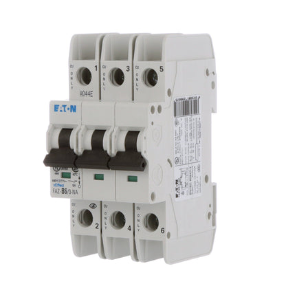Eaton FAZ-B6/3-NA Circuit Breaker | 480V 6A 3P 10kA@277/480V Feed-Thru FAZ Series
