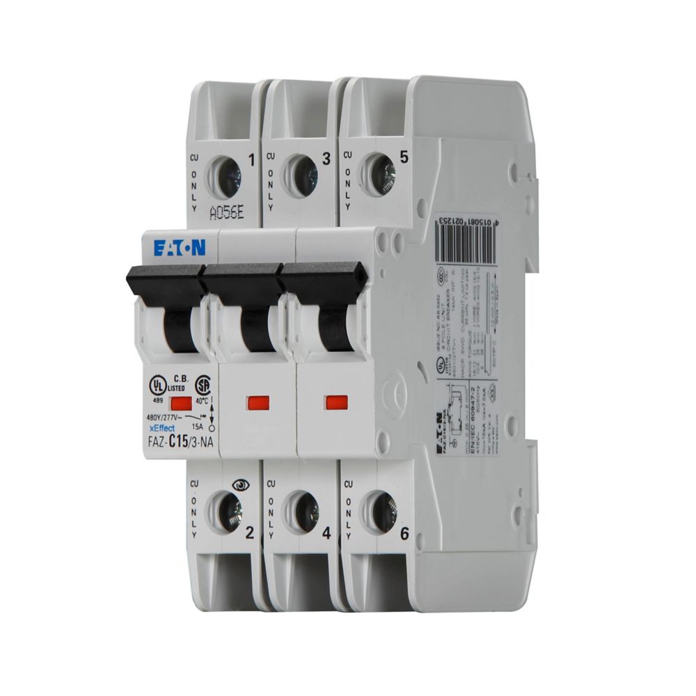 Eaton FAZ-C15/3-NA Circuit Breaker | FAZ Series FAZ-NA 5V 15A