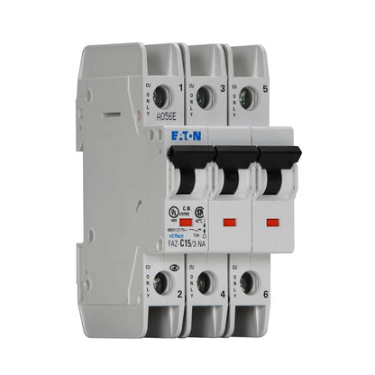 Eaton FAZ-C15/3-NA Circuit Breaker | FAZ Series FAZ-NA 5V 15A