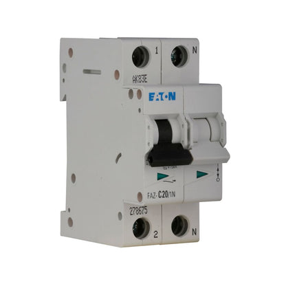 Eaton FAZ-C2/1N Circuit Breaker | 480V 2A 1P 10kA@277/480V Feed-Thru FAZ Series