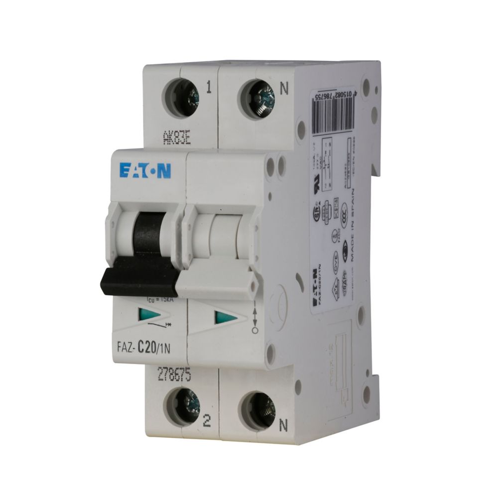 Eaton FAZ-C25/1N Circuit Breaker | FAZ Series FAZ 2V 25A