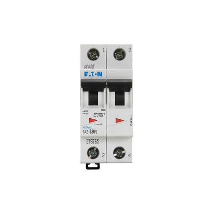 Eaton FAZ-C50/2 Circuit Breaker | FAZ Series FAZ 2V 50A