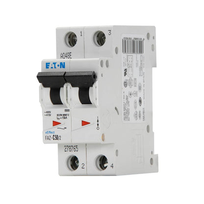 Eaton FAZ-C50/2 Circuit Breaker | FAZ Series FAZ 2V 50A