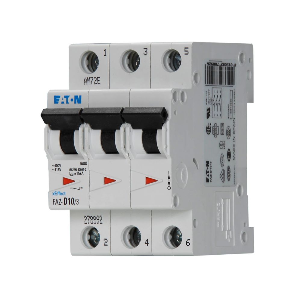 Eaton FAZ-D10/3 Circuit Breaker | FAZ Series FAZ 5V 10A