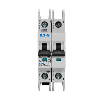 Eaton FAZ-D1/2-NA Circuit Breaker | 11V 1A 2P 10kA@277/480V Feed-Thru FAZ Series