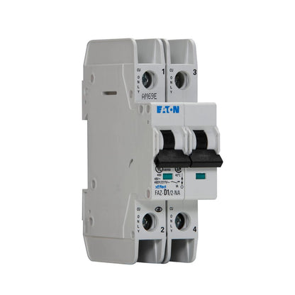Eaton FAZ-D1/2-NA Circuit Breaker | 11V 1A 2P 10kA@277/480V Feed-Thru FAZ Series