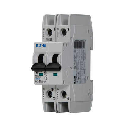 Eaton FAZ-D5/2-NA Circuit Breaker | 3V 5A 2P 10kA@277/480V Feed-Thru FAZ Series