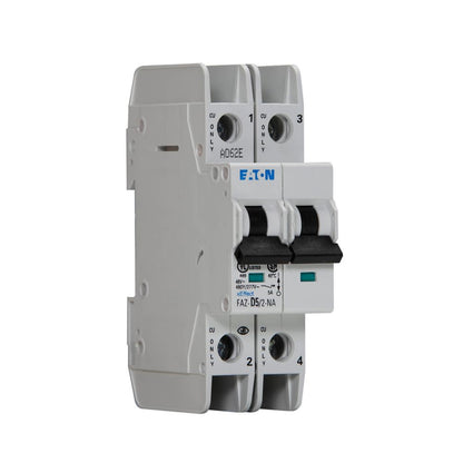Eaton FAZ-D5/2-NA Circuit Breaker | 3V 5A 2P 10kA@277/480V Feed-Thru FAZ Series