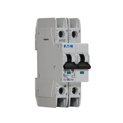 Eaton FAZ-D6/2-NA Circuit Breaker | 480V 6A 2P 10kA@277/480V Feed-Thru FAZ Series