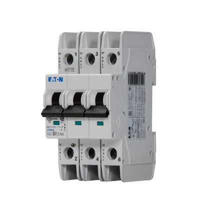 Eaton FAZ-D7/3-NA Circuit Breaker | 480V 7A 3P 10kA@277/480V Feed-Thru FAZ Series