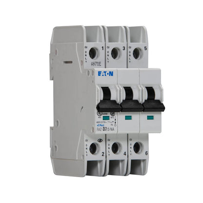 Eaton FAZ-D7/3-NA Circuit Breaker | 480V 7A 3P 10kA@277/480V Feed-Thru FAZ Series