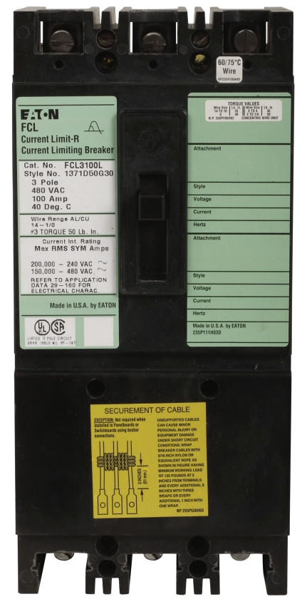 FCL3015L - Cutler Hammer Feed-Thru 15 Amp 3 Pole Circuit Breaker - Essential Electric Supply
