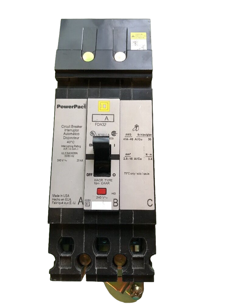 FDA32100 - Square D/ Schneider Electric I-Line Style Plug-In 100 Amp 3 Pole Circuit Breaker - Essential Electric Supply