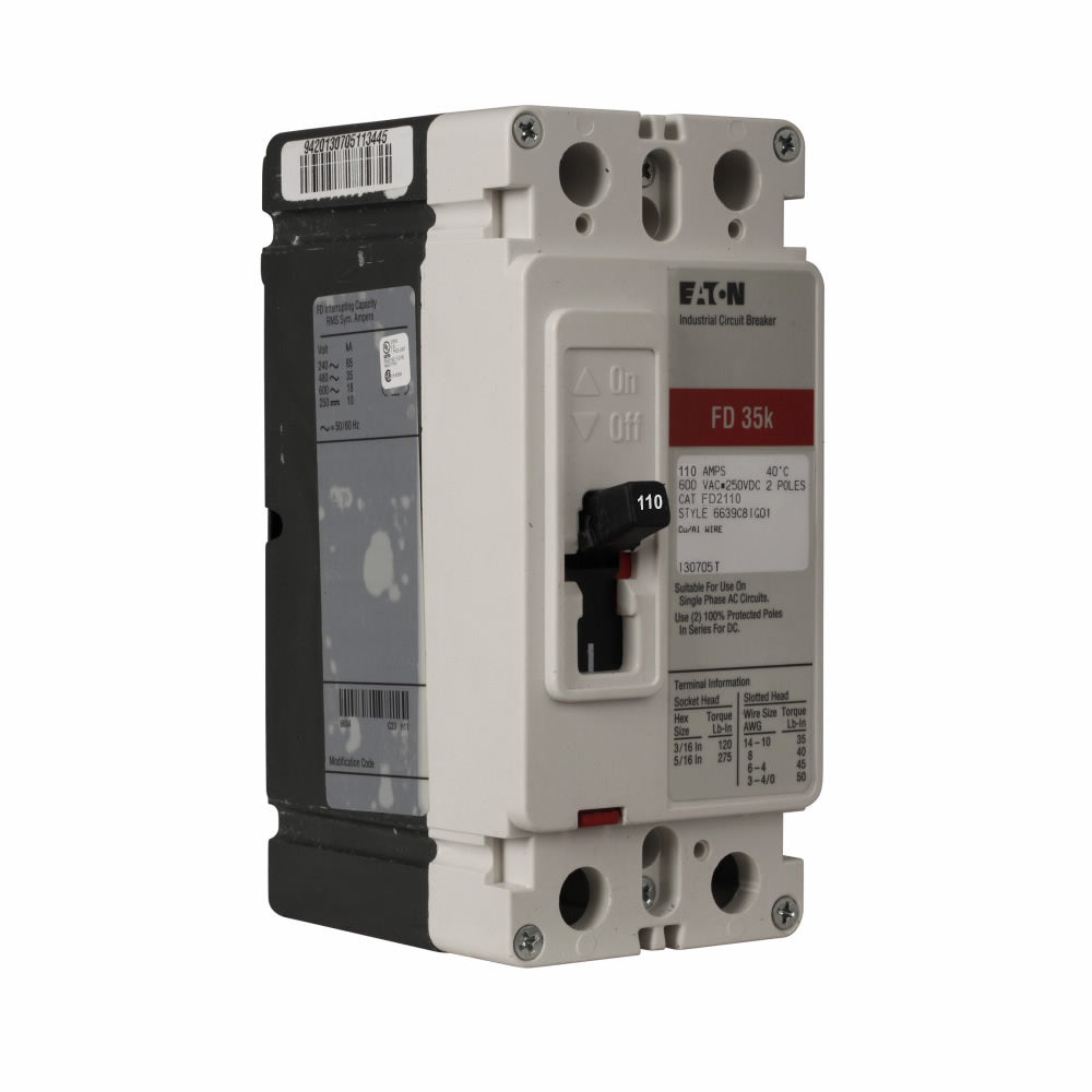 Westinghouse FD2110 Circuit Breaker | Series C FD 600V 110A