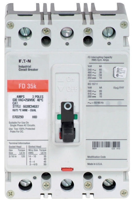 FD3090 - Cutler Hammer/ Eaton/ Westinghouse Bolt-On 90 Amp 3 Pole Circuit Breaker - Essential Electric Supply