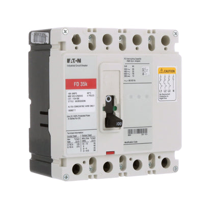 Cutler Hammer, Eaton, Westinghouse FD4100 Circuit Breaker | Series C FD 600V 100A
