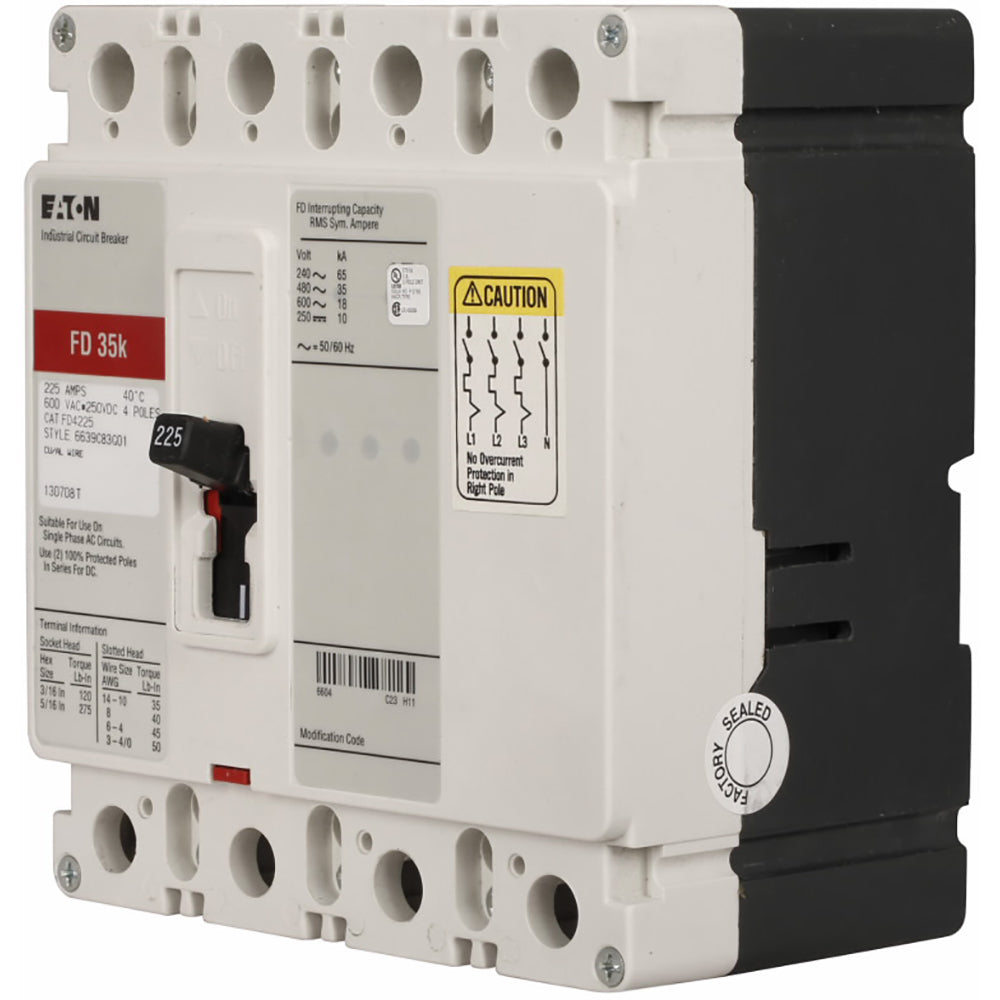 Cutler Hammer, Eaton, Westinghouse FD4110 Circuit Breaker | Series C FD 600V 110A