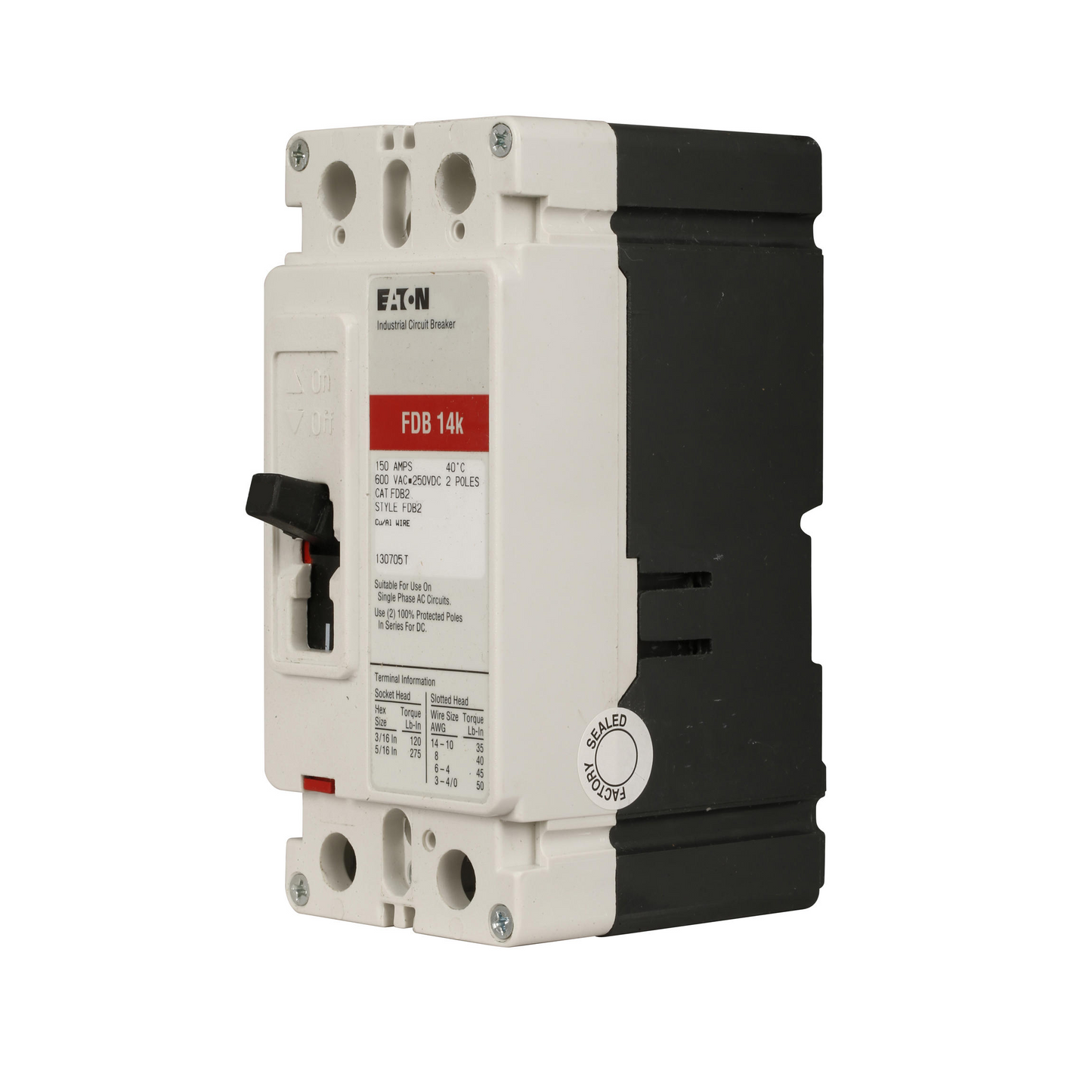 FDB2045LBP10 Cutler Hammer Molded Case Circuit Breaker Series C 45A 600V - Essential Electric Supply