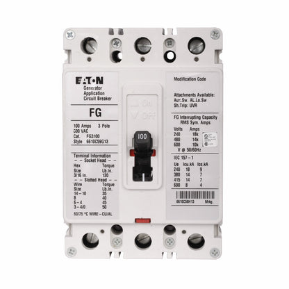 Eaton, Cutler Hammer FG3020 Circuit Breaker | Series C FG 600V 20A