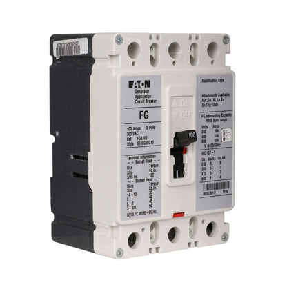 Westinghouse FG3100A12S03 Molded Case Circuit Breaker | 600V 100A 3P 14kA@480V Feed-Thru Series C