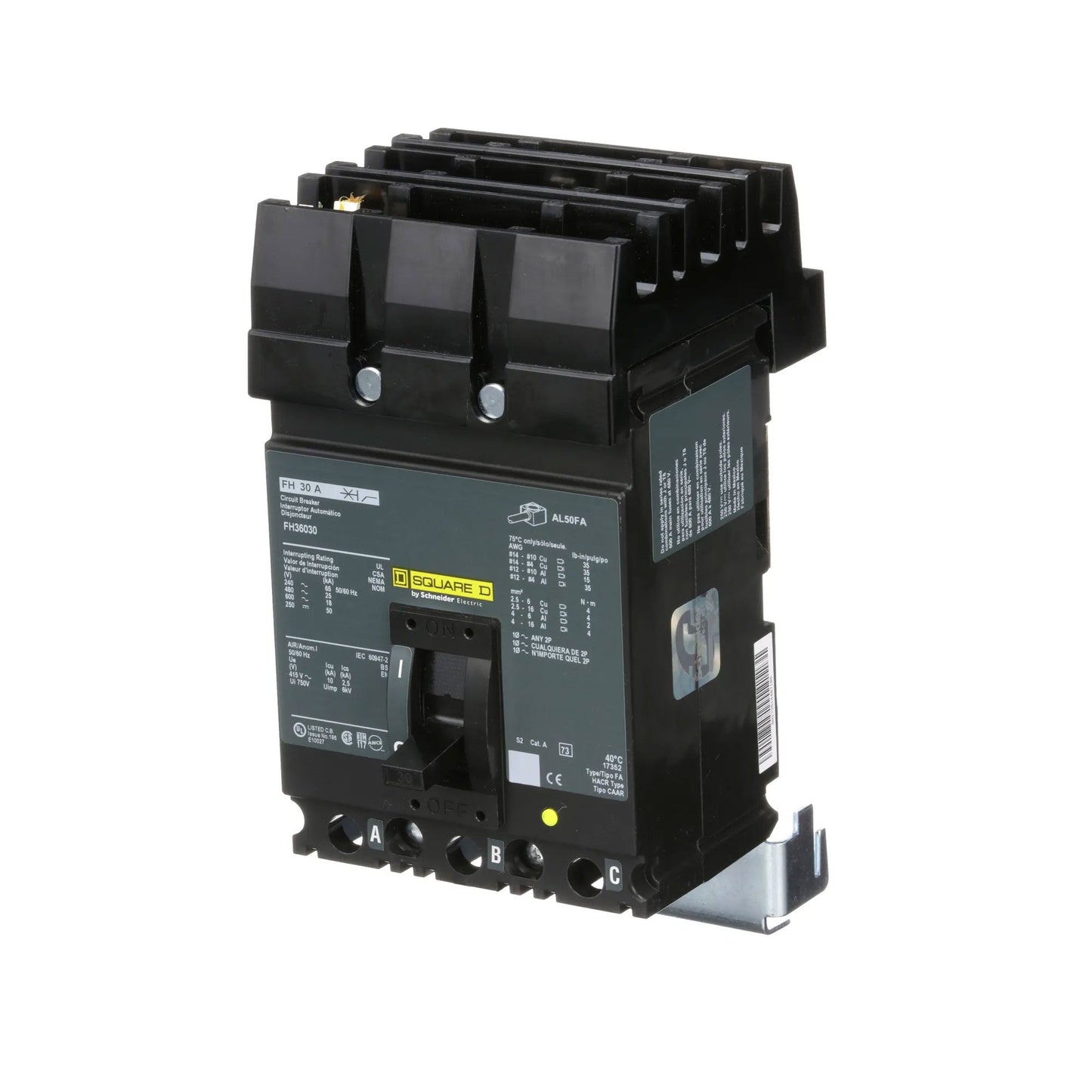 Square D FH36030 Circuit Breaker | 600V 30A 3P 25kA@480V I-Line