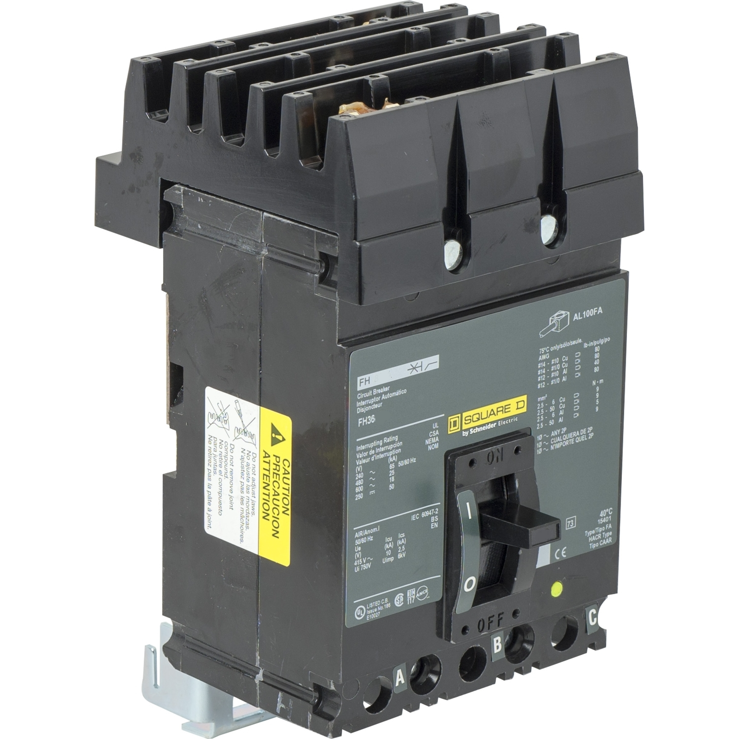 FH36070 - Square D I-Line Style Plug-In 70 Amp 3 Pole Circuit Breaker - Essential Electric Supply