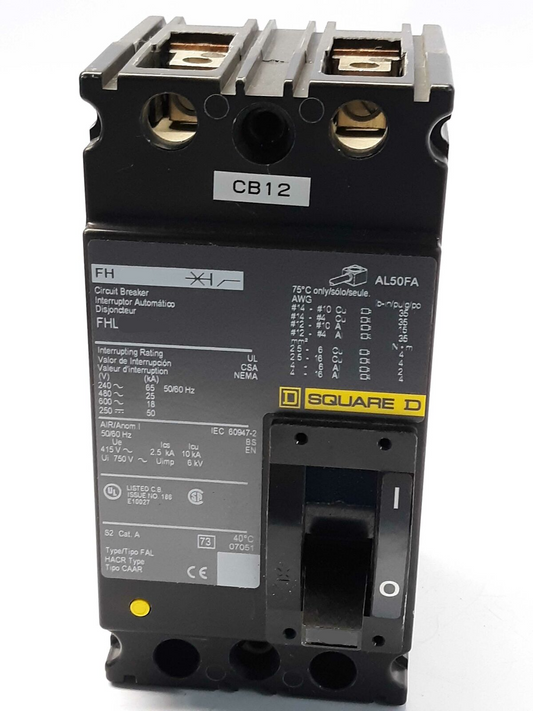 FHL26045 Square D Molded Case Circuit Breaker FHL Series 45A 600V - Essential Electric Supply