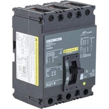 FHP3601513M1212 - Square D Bolt-On 600V 15A 3 pole circuit breaker 25kA@480V - Essential Electric Supply