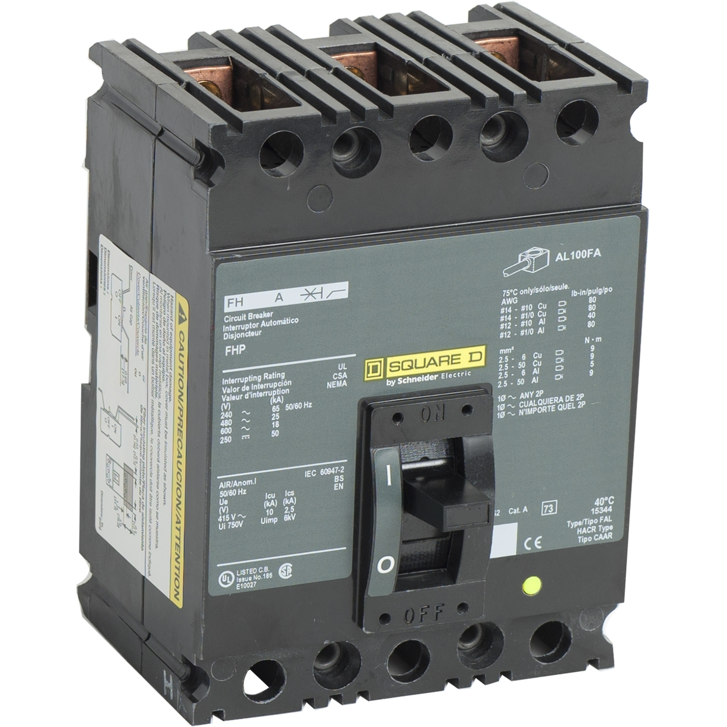 FHP36070 - Square D Bolt-On 70 Amp 3 Pole Circuit Breaker - Essential Electric Supply
