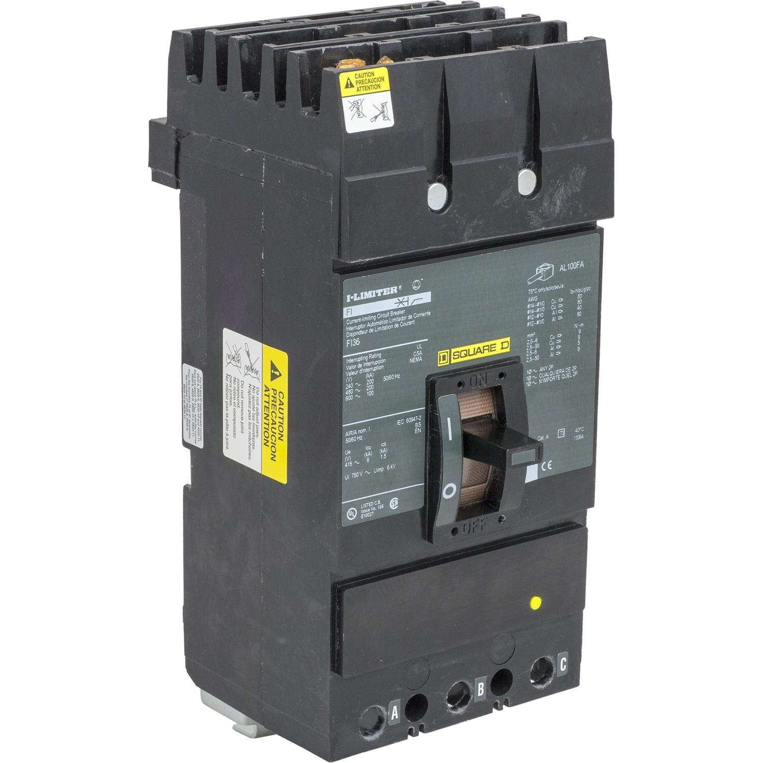 FI36080 - Square D I-Line Style Plug-In 80 Amp 3 Pole Circuit Breaker - Essential Electric Supply