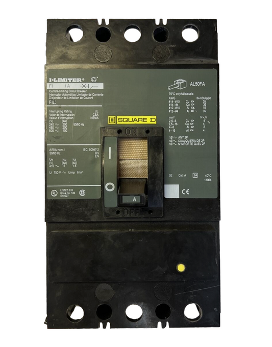 FIP36070 - Square D Bolt-On 600V 70A 3 pole circuit breaker 200kA@480V - Essential Electric Supply