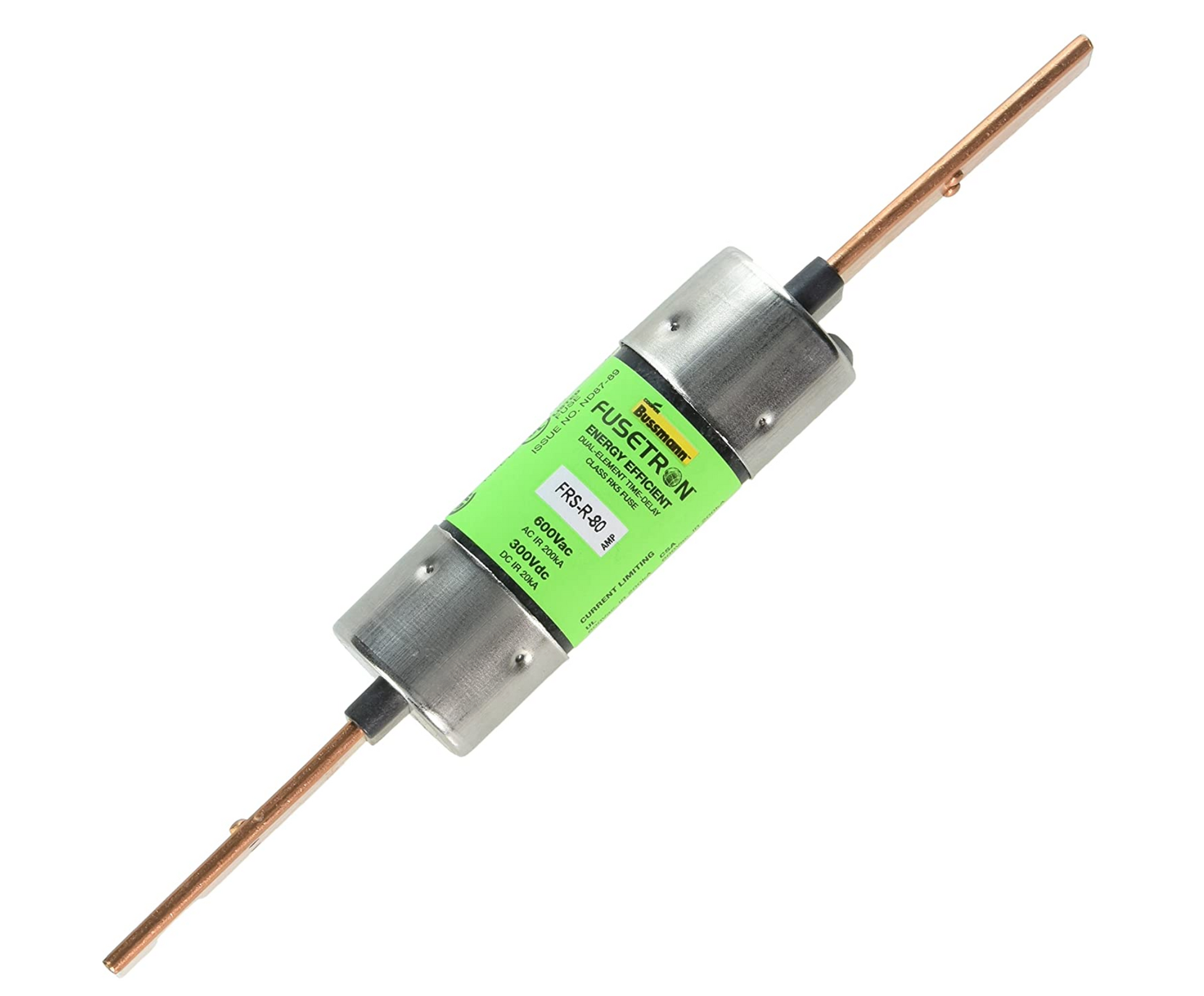 Cooper Bussmann FRS-R-80 Low Voltage Fusetron 600V 80A Fuse - Essential Electric Supply