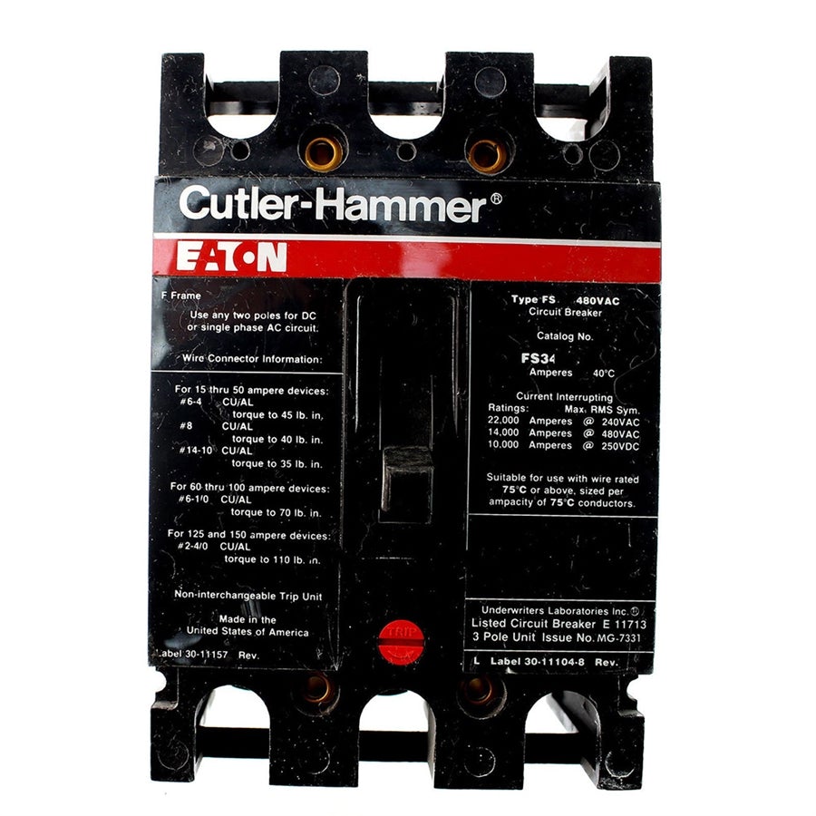 Thomas & Betts FS320020A Circuit Breaker | 240V 20A 3P 22kA@240V Feed-Thru FS Series