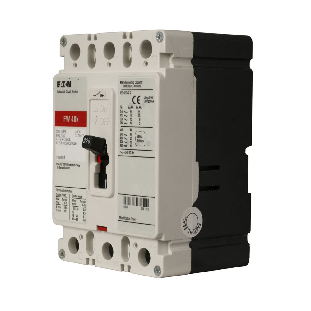 Westinghouse FWF3100KL Circuit Breaker | 690V 100A 3 Pole 40kA@415V Series C IEC