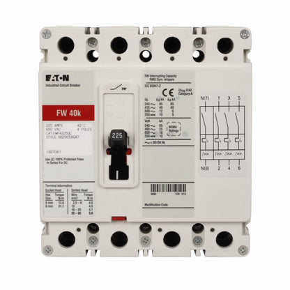 Eaton FWF4063L Circuit Breaker | Series C IEC FWF 690V 63A