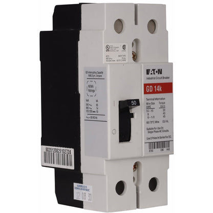 Westinghouse GD2030 Molded Case Circuit Breaker | 480V 30A 2P 14kA@480V Feed-Thru Series C