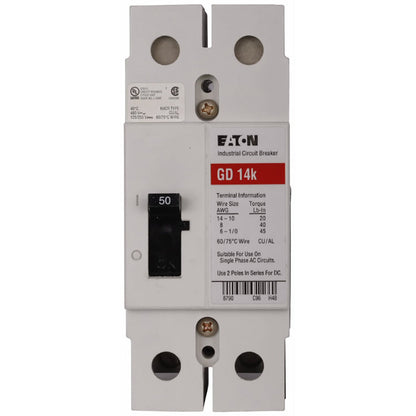 Westinghouse GD2030 Molded Case Circuit Breaker | 480V 30A 2P 14kA@480V Feed-Thru Series C