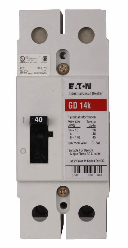 Eaton GD2040 Circuit Breaker | Series C GD 480V 40A
