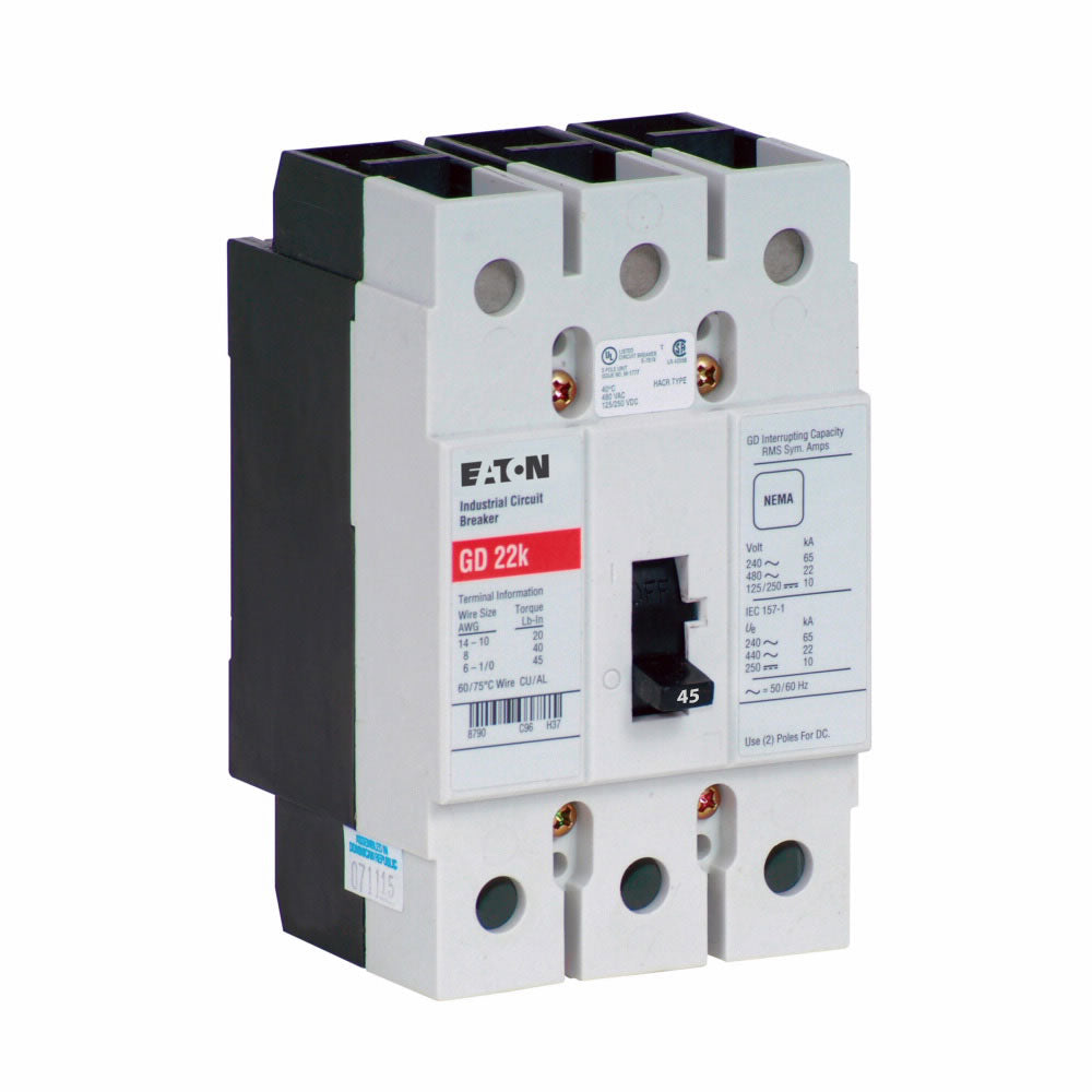 Cutler Hammer GD3045 Circuit Breaker | Series C GD 480V 45A