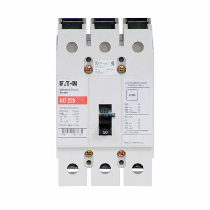 GD3050 - Westinghouse/ Cutler Hammer/ Eaton Feed-Thru 50 Amp 3 Pole Circuit Breaker - Essential Electric Supply