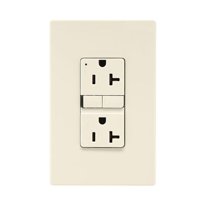 Hubbell GF20LA GFCI Receptacle 20A Light Almond Hubbell-Pro