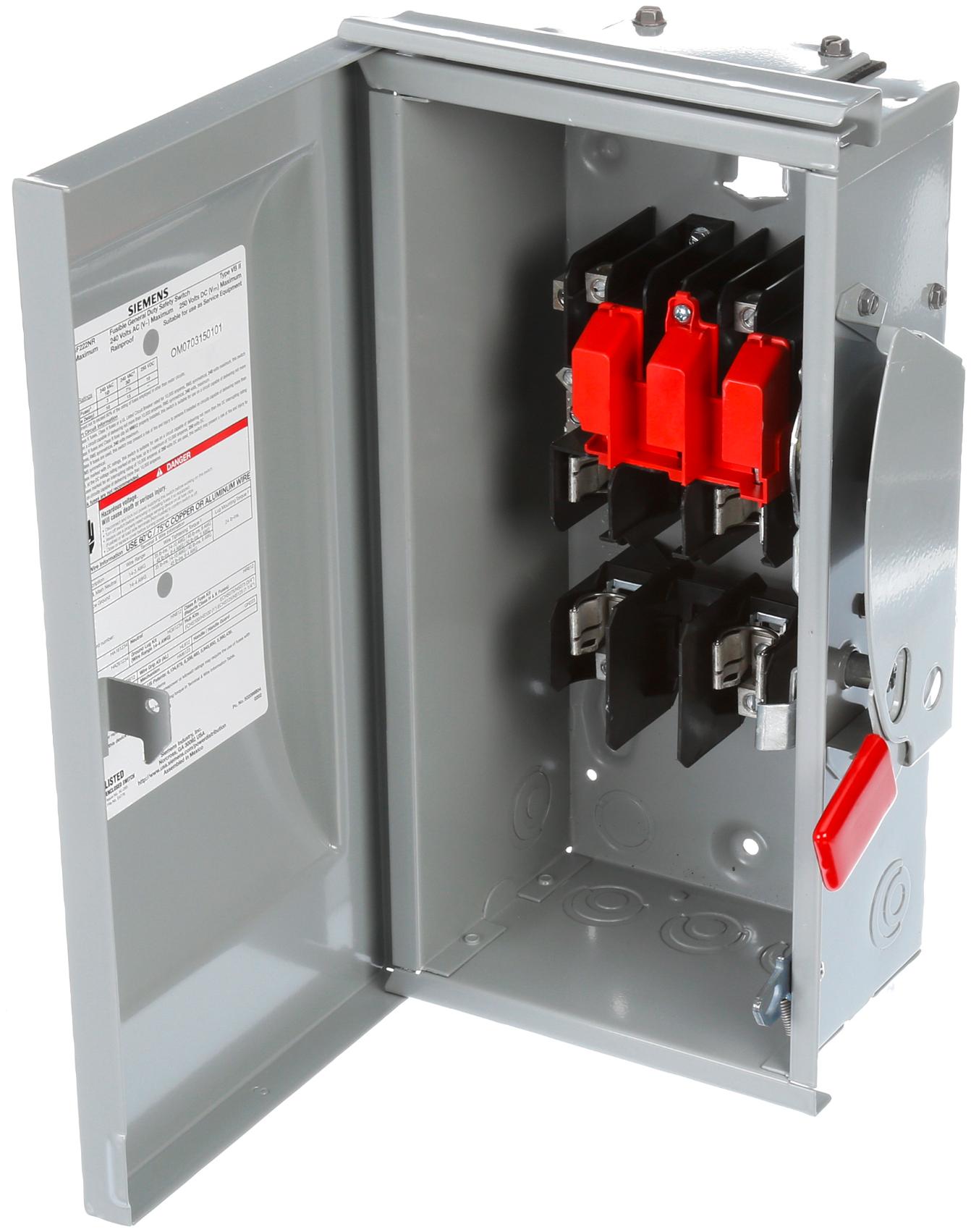 Siemens GF222NR Disconnect | 240V 60A Fusible Switch VBII Series